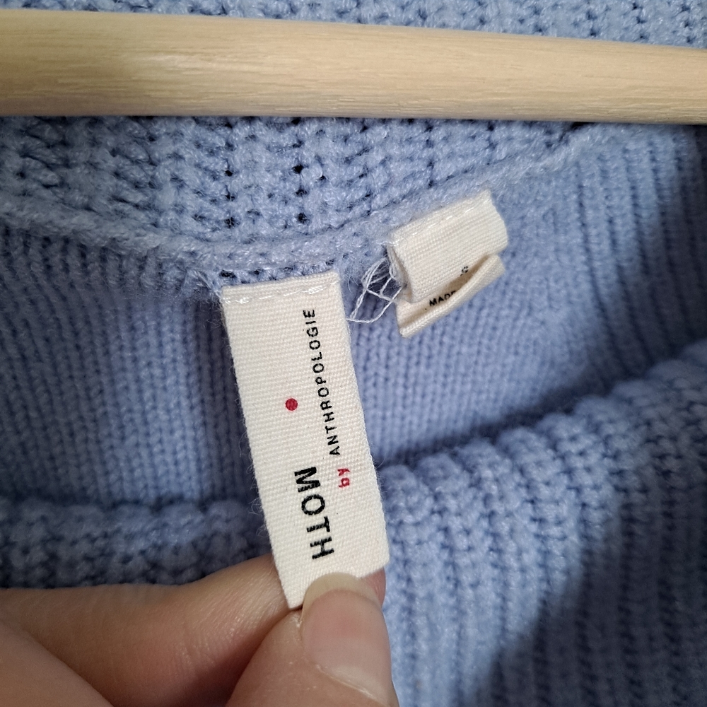 Periwinkle Moth By Anthropologie Sweater, Cowl Ne… - image 2